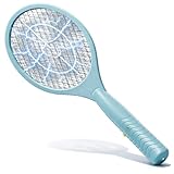 com-four® Elektrische Fliegenklatsche 46 cm - Mückenklatsche batteriebetrieben - Insektenvernichter - Elektro Fliegenfänger für Haus und Garten [Auswahl variiert] (01 Stück - Farbmix)