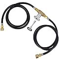 Skyflame Natural Gas Connection Hose, Complete NG Fire Pit Installation Kit from Burner to Natural Gas, Includes 1/2" Control Valve Key Set, 2 PCS 60" Connect Hoses
