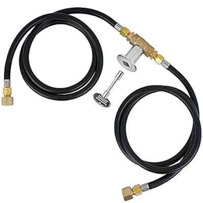 Skyflame Natural Gas Connection Hose, Complete NG Fire Pit Installation Kit from Burner to Natural Gas, Includes 1/2" Control Valve Key Set, 2 PCS 60" Connect Hoses