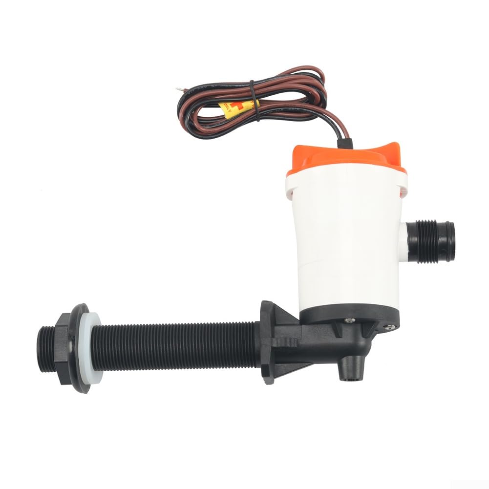 Kit de pompe marine 800 GPH 12 V pour vivier Aérateur submersible pour réservoir de bateau de pêche avec filtre en acier inoxydable 304 et tête de 4 m (B)