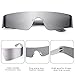 COASION Wrap Around Sunglasses for Women Men Trendy Rimless Futuristic Shades Y2k Shield Flat Top Fashion Eyeglasses (Silver/Silver Mirrored)