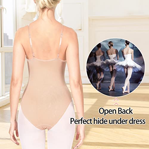 Image of WYHDY Women and Girls Camisole Undergarment Leotard Ballet Briefs Seamless Underwear Dance Wear
