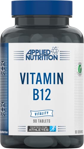 Applied Nutrition Vitamin B12 Tablets 1000mcg - Immune System Support & Reduction of Tiredness and Fatigue, Made in The UK, Vegan (90 Tablets)