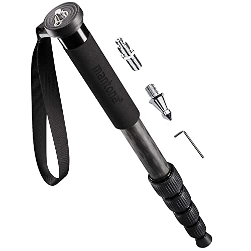 Mantona Pro One - Monopods para Cámara s (Carbono, Negro)