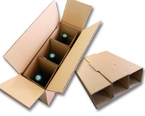 Lot de 5 cartons spéciaux pour expédier 3 bouteilles