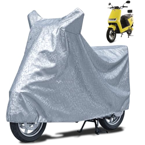 Image of FABTEC Waterproof Scooty Body Cover Compatible with Hero Electric Eddy, A1 (Silver)