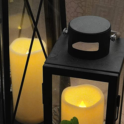 Image of CANDLE CHOICE Waterproof Outdoor Battery Operated Flameless Candles with Remote Timer Plastic Realistic Flickering Fake Electric LED Pillars Lantern Garden Wedding Christmas Decorations 3 inchx5 inch 6 Pack