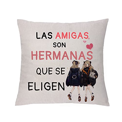 Mejor Amigo Abrazo Fundas de Almohada cumpleaños Regalo de graduación verdadera Amistad aprecia Fundas de cojín Acción de Gracias Amigo contigo al Fin del Mundo (Estilo 3) Cover