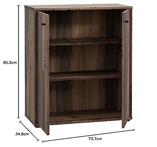 FORTE TEMPRA 2 Kommode mit 2 Türen, Holzwerkstoff, Old – Wood Vintage Dekor, (B x H x T) 73,7 x 85,5 x 34,8 cm