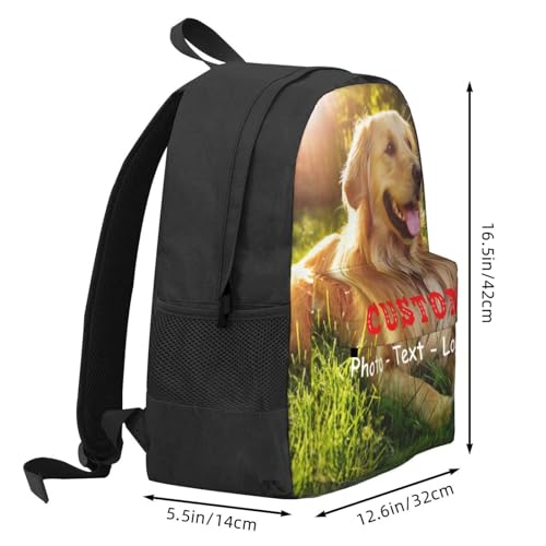 Personalized Backpack for Men, Custom Laptop Backpacks with Photo Text Image, Customize Work Backpack, Gifts for Men3