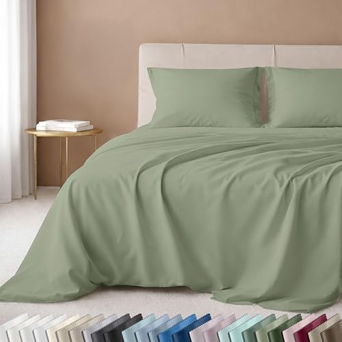 California Design Den Deep Pocket Queen Sheets Set - Luxury 600 Thread Count Sateen, Natural...