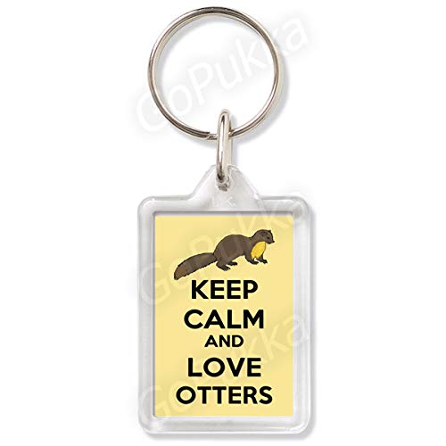 GoPukka - Keep Calm And Love Otters - Keyring (Standard: 35x24mm)