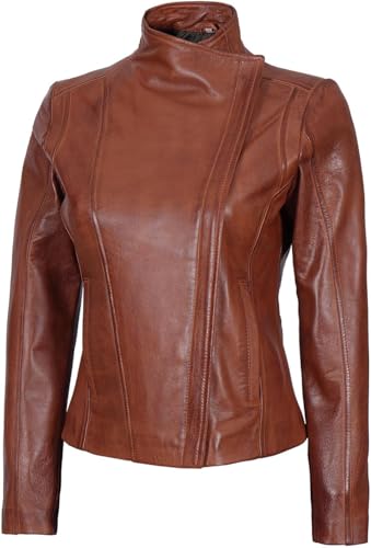 Image of Decrum Leather Jacket for Women - Real Lambskin Casual Leather Jackets Womens