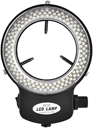 Bulipu White Adjustable 144 LED Beads Ring Light Illuminator for Stereo Microscope&Camera with Adapter(UK Plug,CE Certificate）