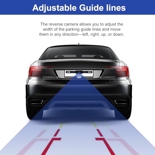 Image of Docooler Backup Camera, Rear View Camera with 7-inch IPS Monitor, AHD Night Vision Backup Camera, 150 Wide-Angle, DIY Adjustable Guide Lines, IP68 Waterproof Reverse Camera for Car, Truck, RV, SUV