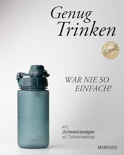 MAMEIDO Trinkflasche mit Strohhalm 500 ml (Ocean Bloom) – Ansicht 2