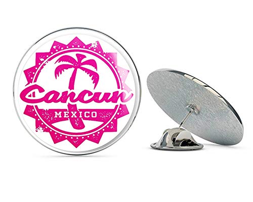 Cancun Mexico Round Metal 0.75