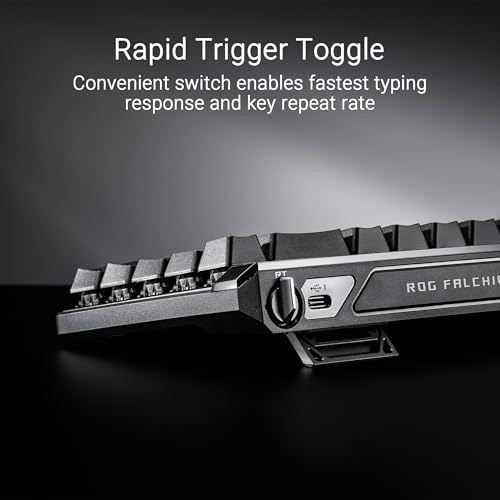 ROG Falchion Ace HFX 65% gaming keyboard with ROG HFX magnetic switches, rapid trigger toggle, 8000 Hz polling rate, three-layer dampening foam, silicone gasket mount, touch panel and protective cover - Image 4