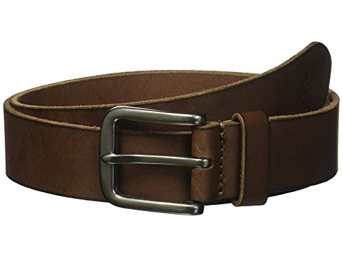Timberland Men's 35mm Classic Buckle Jean Leather Belts, Dark Brown, 36