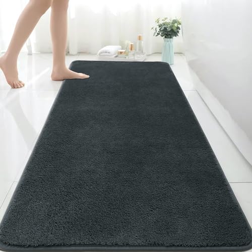 Rururug Badezimmermatte Weiche Mikrofaser Badematte, Badezimmerteppich Groß Bad Teppich 150x60cm,...