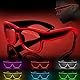 Ainiv LED Leuchtbrille, Aufladbar Led Brille, Kabellos Party Brille, Leuchten Sie Neon Rave Brille Glow, Flashing Sonnenbrille Kostüme für Karneval Halloween Geburtstag Neujahrsparty (Rot)