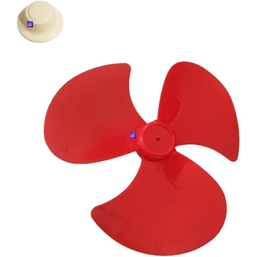 ARUYIR Red Colour Fan Wings & Blade Lock Nut 16 Inches Compa