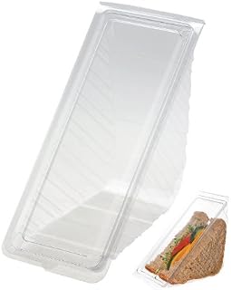50 x Deep Fill Sandwich / Lunch / Party Wedge / Box with Hinged Lid (11 x 11 x 6cm)