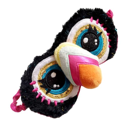 DECOMELODY 毛?大嘴? 用睡眠アイマスク 軽量遮光 弾性バンド付き 快適装着 旅行 昼寝 安眠グッズ