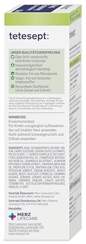 tetesept Ruhe & Entspannung Bad - 1 x 125 ml - Gesundheitsbad mit 5 ätherischen Ölen für innere Ruhe und mehr Balance – kosmetischer Badezusatz mit Hautpflege Formel