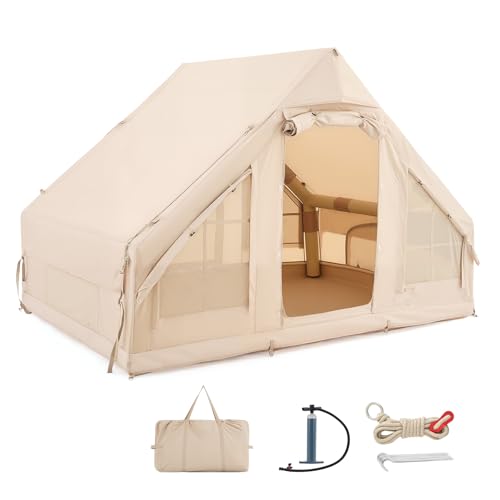 DARTMOOR Aufblasbares Campingzelt mit Pumpe 4-6 Personen Aufblasbares Zelt...
