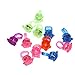 CULER 10pcs Enfants LED Light Up Bagues Prix pour Les Enfants en Classe Glow Les Fournitures de Dark Party Vrac Nouveauté Glow Jelly Blinking Jouets Anneaux