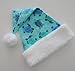Coastal Sea Turtle Santa Hat, Christmas Party Hat, Adult or Teen Size Novelty Santa Hat