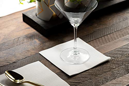 200 Linen-Feel Beverage Napkins - Disposable Cocktail Napkins - Soft & Absorbant Elelgant Paper Napkins For Bar, Café, Restaurant Or Event #TOP3
