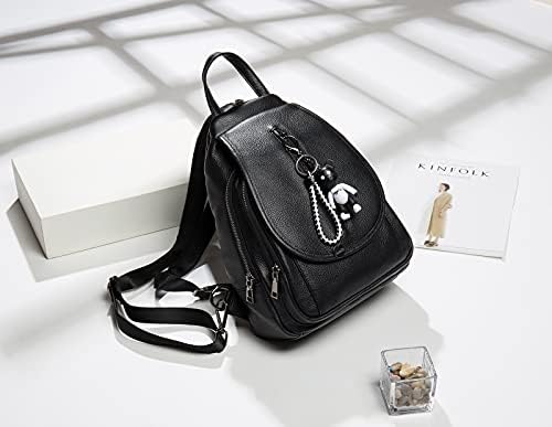 Women Backpack Fashion Leather Large Designer Coach Travel Bag Shoulder Bag (black) 3 Women Backpack Fashion Leather Large Designer Coach Travel Bag Shoulder Bag (black)
