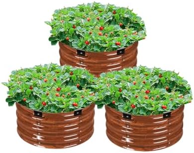 Creating a Garden Bed: 5 Surprising Products You Didn't Know You Needed 6 VEVOR 3 Pcs 2x2x1ft Round Galvanized Raised Garden Bed Kit, Outdoor Metal Raised Beds for Gardening Vegetables, Easy Assembly Garden Planter Box for Flowers Fruits with Open Base
