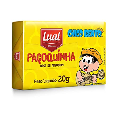 Paçoca Quadrada Lual Chico Bento 20g - Display c/50unids