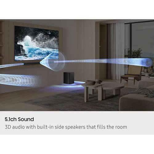 Image of Samsung B-Series Soundbar HW-B750F 5.1 ch Subwoofer (2025) Bundle with CPS Exclusive 26 Month Protection Pack, 2X 4K HDMI 2.0 Cable and Deco Gear Complete Home Theater Beginner's Guidebook