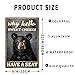 WIZYXQ Metal Signs Why Hello Sweet Cheeks Have A Seat Black Bear Vintage Tin Sign for Home Office Kitchen Bar Cafe Garden Wall Decor 12x8 Inch