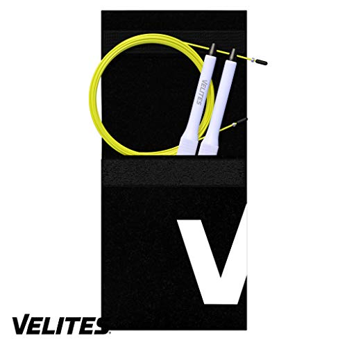Skipping Rope for Crosstraining Fire 2.0 by VELITES, Silver - Yellow Cable, 2 mm - Image 2