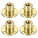QUARKZMAN 4 Stk. Tr10x8 Bleissschraube Messingmutter, Trapezgewindemutter Linearer Schraubengewinde Acme-Gewindeschraube, die Messingmutter ersetzt (2mm Steigung, 4 Start, 8mm Vorschub)