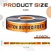 Pangda 2 Rolls 1000 Feet Detectable Safety Tape 5 Mil Underground Detectable Warning Tape for Construction Sites Road Repairs (Caution Buried Fiber Optic Line Below, 2 Inch, Orange)