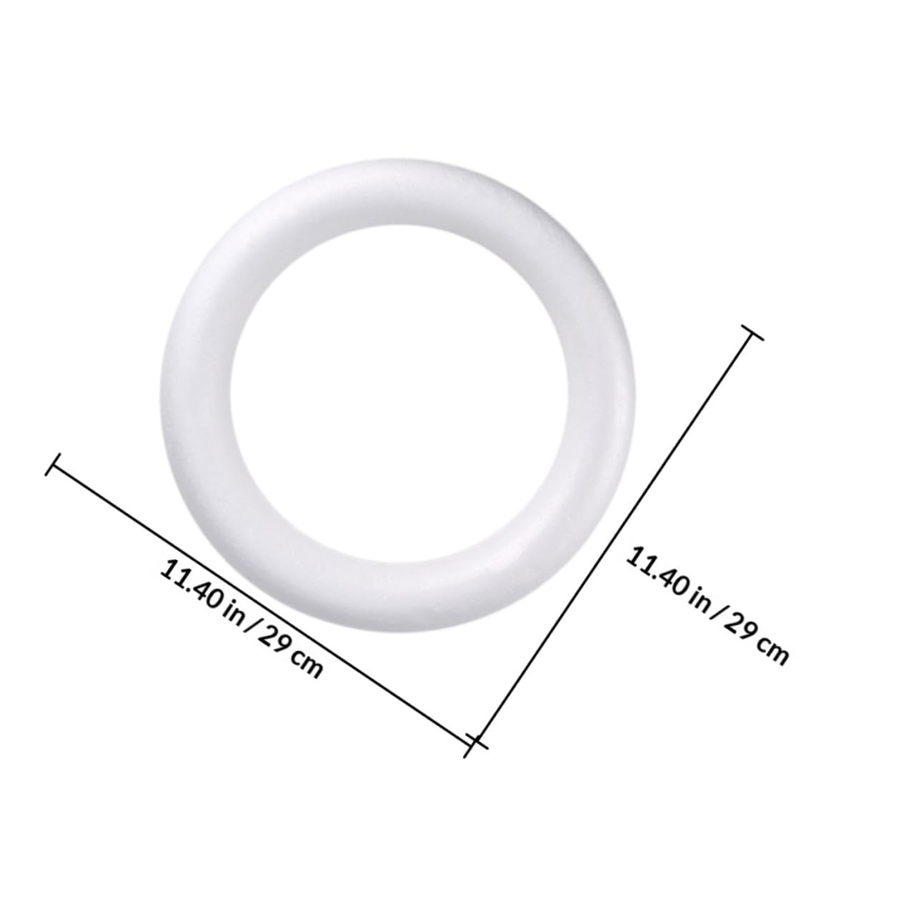 Mobestech 4 Pezzi Anelli Rotondi in Schiuma Fai da Te 300mm, Cerchio per Ghirlande Artigianali e Decorazioni Creative per Feste e Casa, Materiali Versatili per Lavoretti Manuali e Addobbi