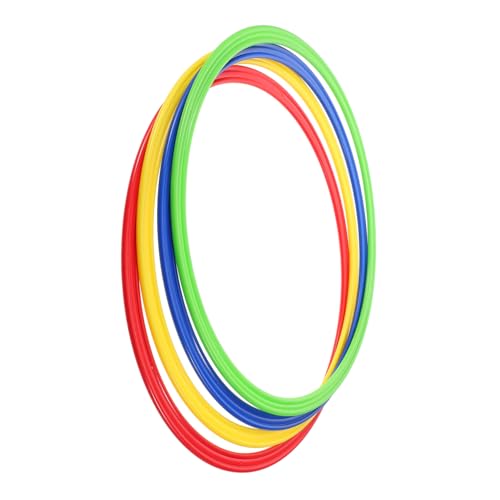 Happyyami 4pezzi Cerchi di Agilità per Calcio di Anelli per Allenamento di velocità e Coordinazione per Sviluppare Reattività e Fitness Atletici Colori Vivaci