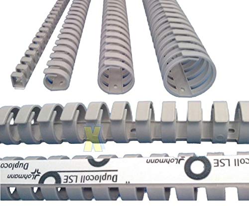 Flex Verdrahtungskanal Ø 40mm 1m (2X 50 cm) Flexkanal rund selbstklebend fixierbar auch als Kabelkanal für den Schreibtisch flexibel einsetzbar