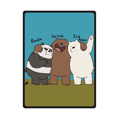 We Bare Bears Custom Super Soft Fleece Blankets Throws Blanket 58Inches X 80Inches