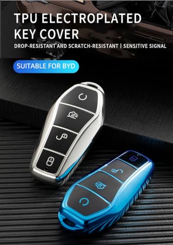 Coque de clé BYD antichoc en TPU rouge pour éviter les rayures de télécommande