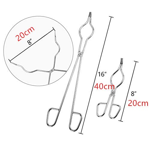 Crucible Tongs?16 Inch & 8 Inch Stainless Steel Crucible Tongs? Stainless Steel Professional Grade Crucible Kit Metal Refining Casting Tool