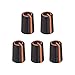 MECCANIXITY Potentiometer Control Knob ABS Guitar Knob for 6mm D Type Shaft Electric Guitar Power Amplifiers Stereos,Bass Volume Tone 270 Degrees Rotary Knob Black Orange 5PCS