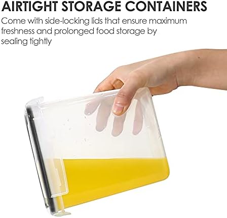 Vtopmart Set of 16 Airtight Food Storage Containers & Kitchen Storage Containers, BPA-Free Plastic Containers for Flour, Sugar and Baking Supplies, with 24 Labels (Black)
