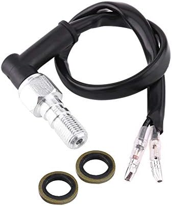 โ Hydraulic Brake Switch, Universal Motorcycle Pressure Light Switch Rear Set Stoplight with Washers(M10x1.25) hydraulic brake pressure light switch in line front tusk motorcbicyle m